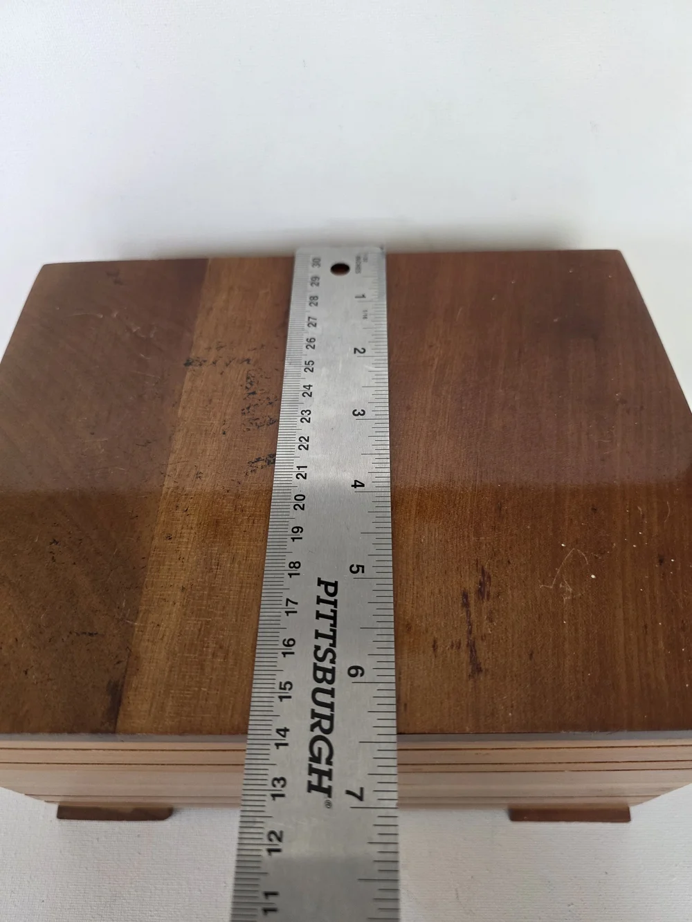 Vintage Wooden Jewelry Box Organizer - Natural Brown